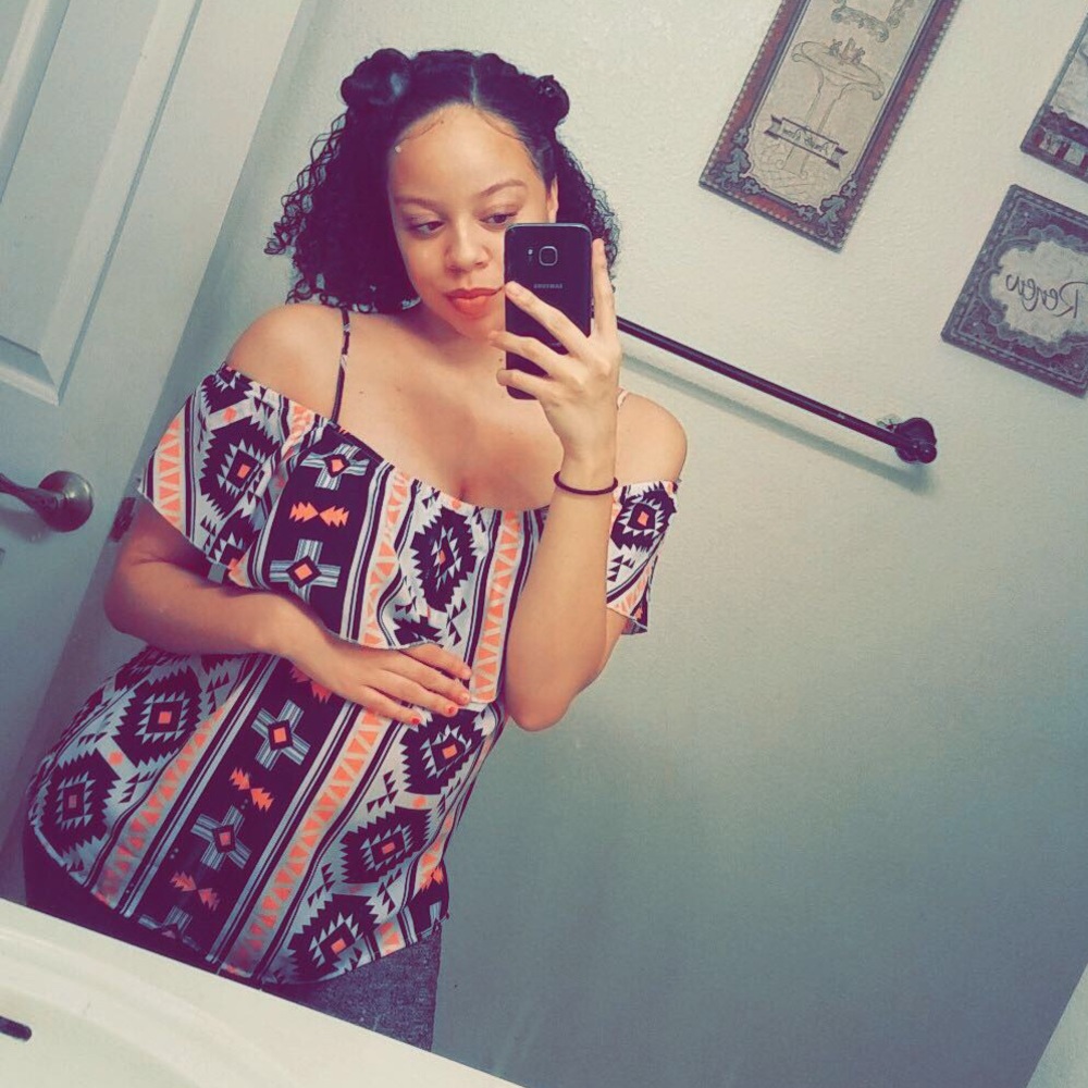 Aztec Off the Shoulders Top